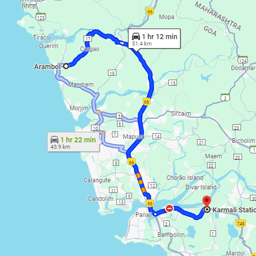 Arambol to Karmali Station