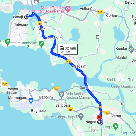 Panjim to Nagoa Panjim to Nagoa