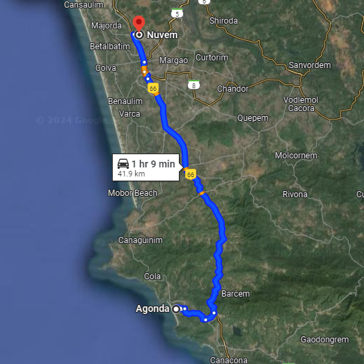 Agonda to Nuvem