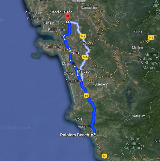 Palolem to Karmali Station