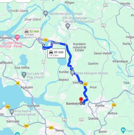 Karmali to Baina Route Karmali to Baina Route