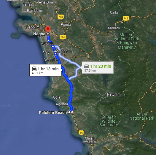 Palolem to Nagoa Palolem to Nagoa