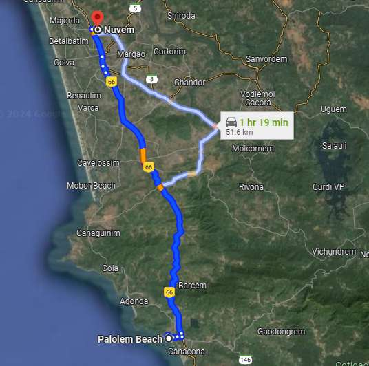 Palolem to Nuvem Palolem to Nuvem