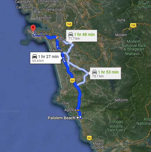 Palolem to Vasco Station Palolem to Vasco Station