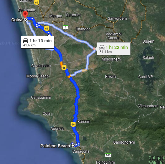 Palolem to Colva Palolem to Colva