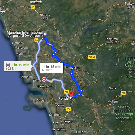 Ponda to Mopa Ponda to Mopa