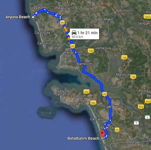 Anjuna to Betalbetim