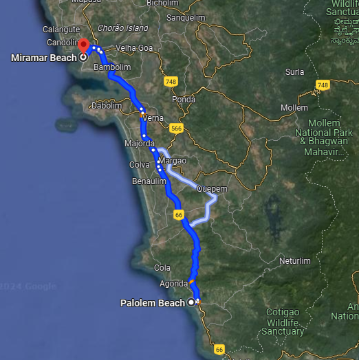 Palolem to Miramar