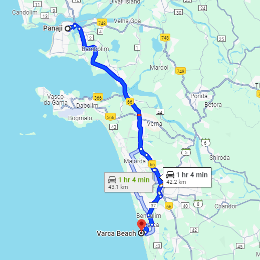 Panjim to Varca Panjim to Varca