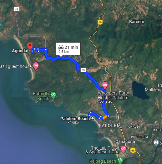 Palolem to Agonda
