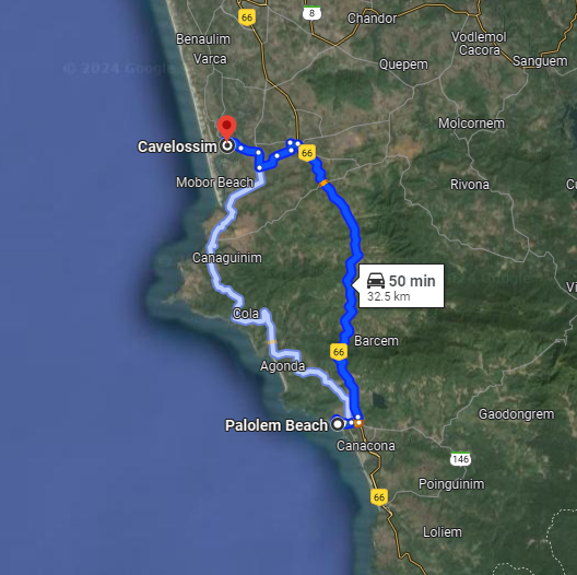Palolem to Cavelossim Palolem to Cavelossim