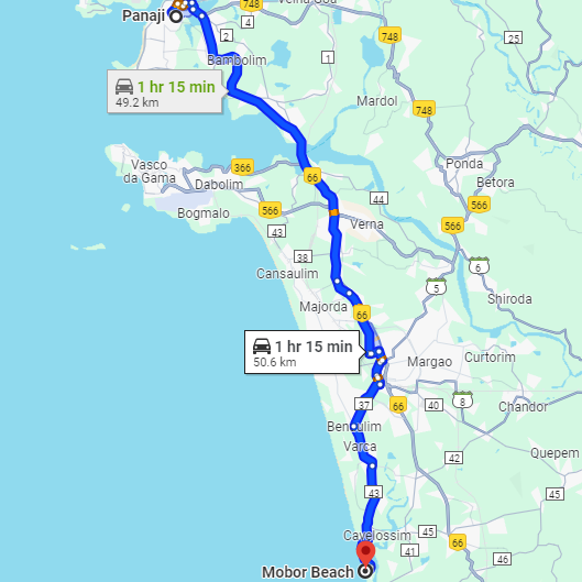 Panjim to Mobor Panjim to Mobor