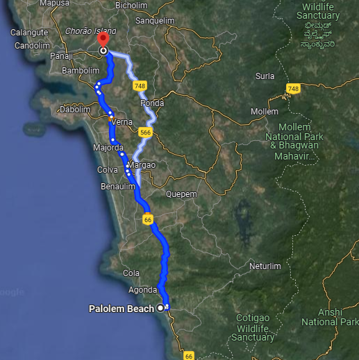 Palolem to Old Goa Palolem to Old Goa