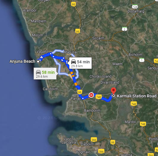 Anjuna to Karmali Station