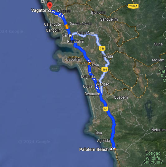 Palolem to Vagator Palolem to Vagator
