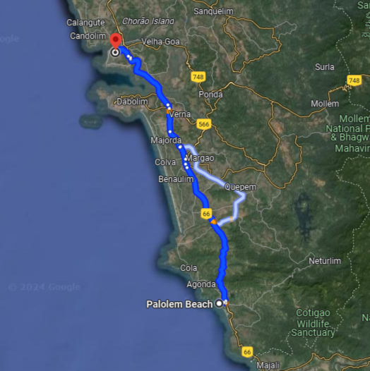 Palolem to Taligao