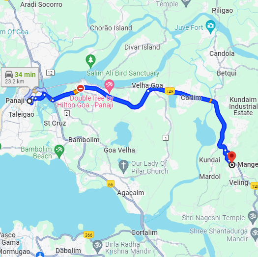 Panjim to Mangueshi