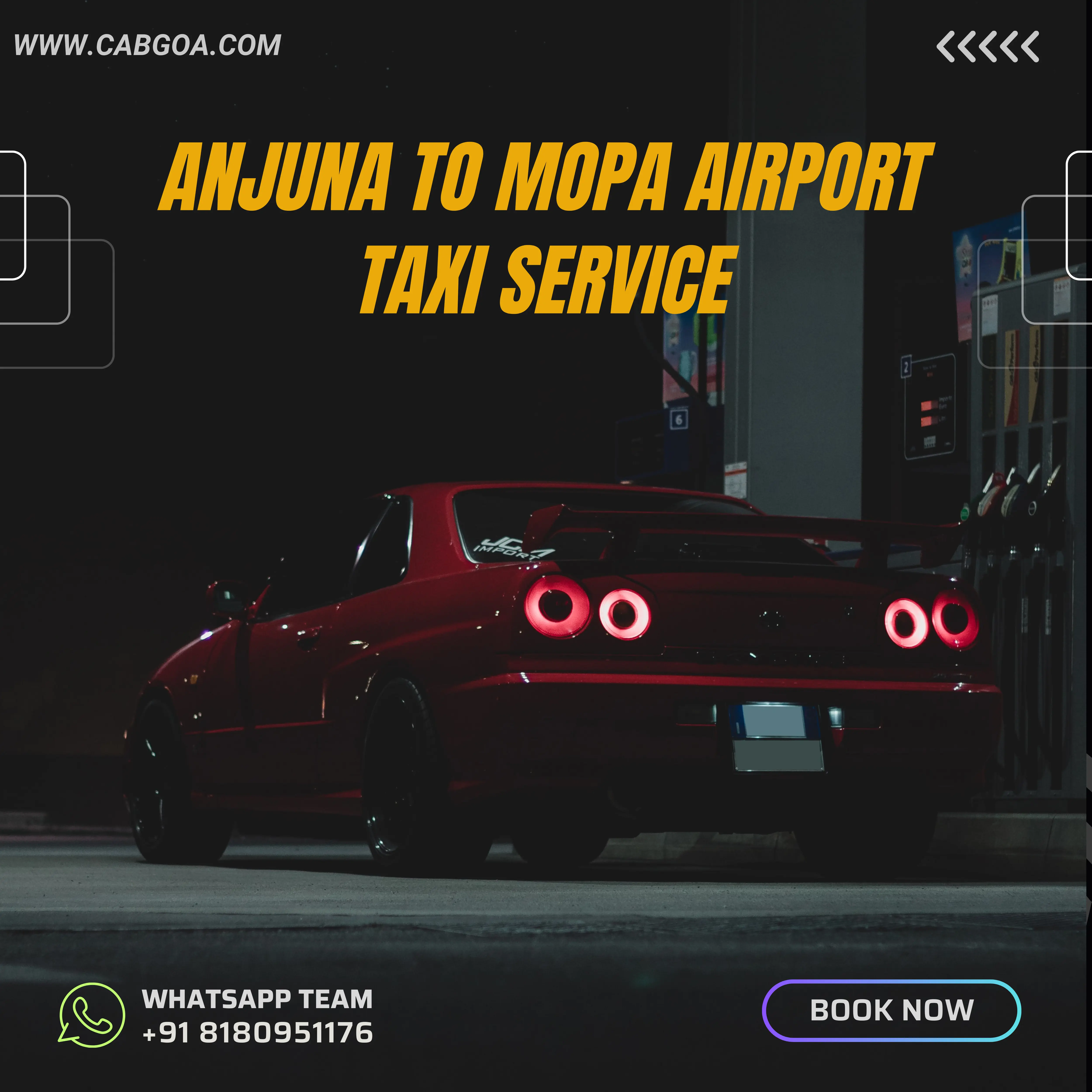 Anjuna to Mopa Airport Taxi Service