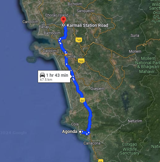 Agonda to Karmali Station