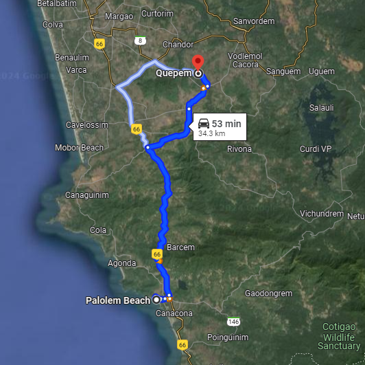 Palolem to Quepem Palolem to Quepem