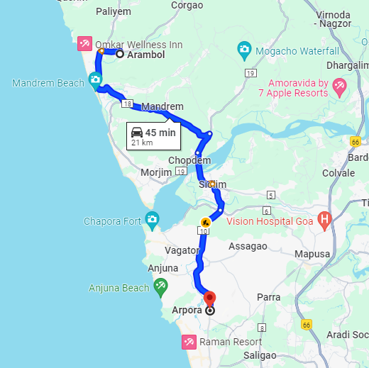 Arambol to Arpora