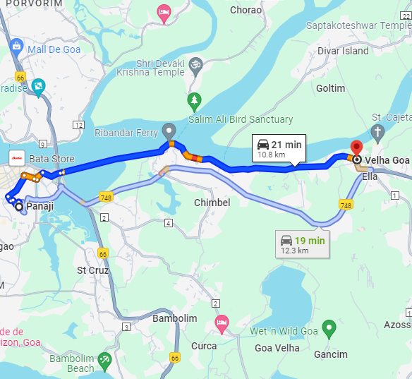 Panjim to Old Goa