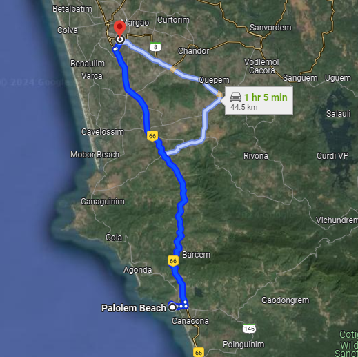 Palolem to Madgoa Station