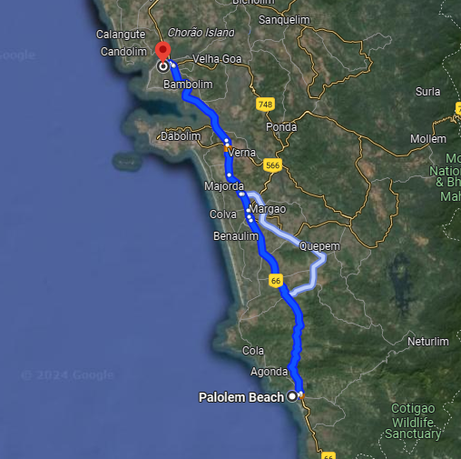 Palolem to Panjim Palolem to Panjim