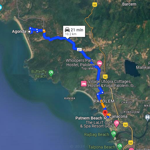 Agonda to Patnem
