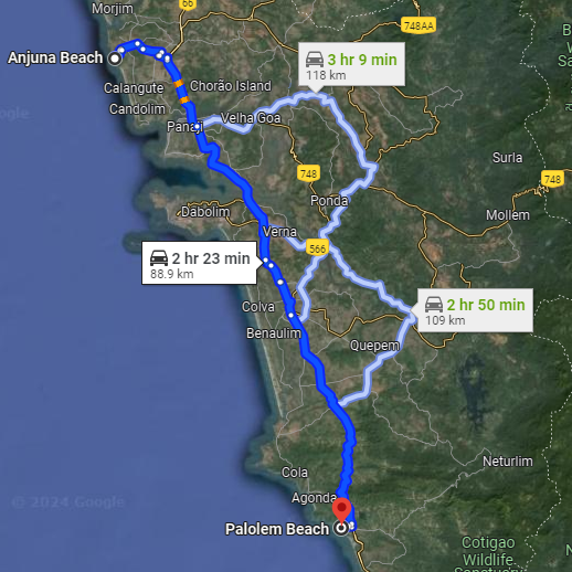 Anjuna to Palolem
