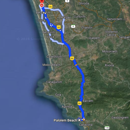 Palolem to Majorda