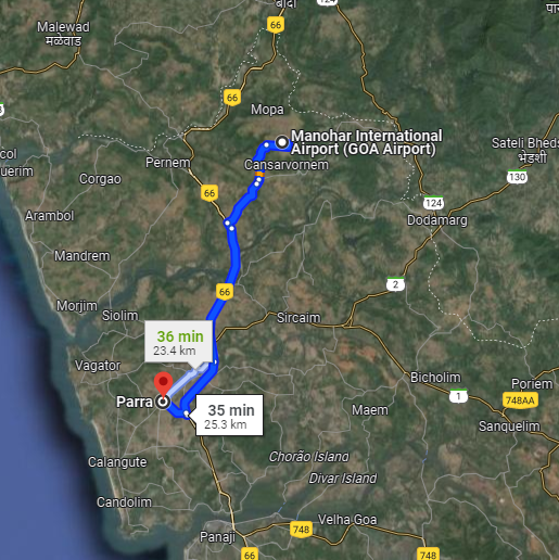 Parra to Mopa Route