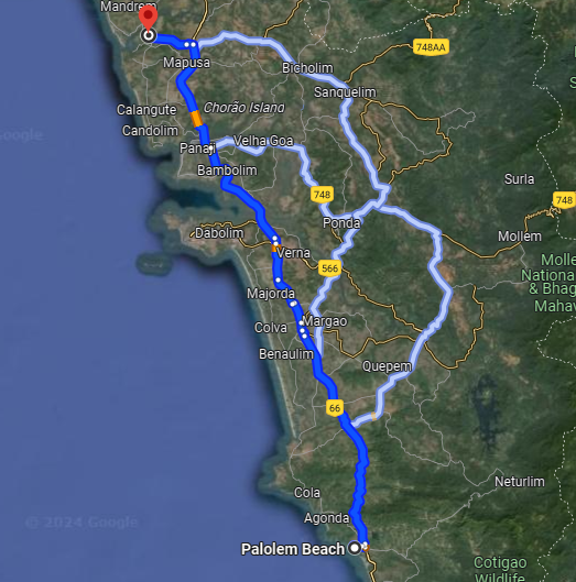 Palolem to Siolim Palolem to Siolim
