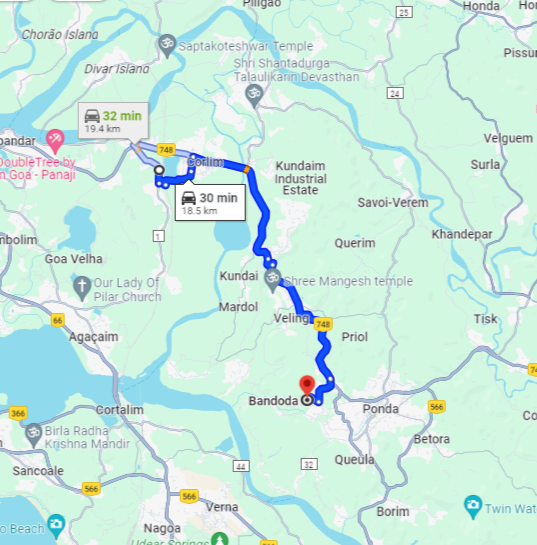 Karmali to Bhandora Route Karmali to Bhandora Route