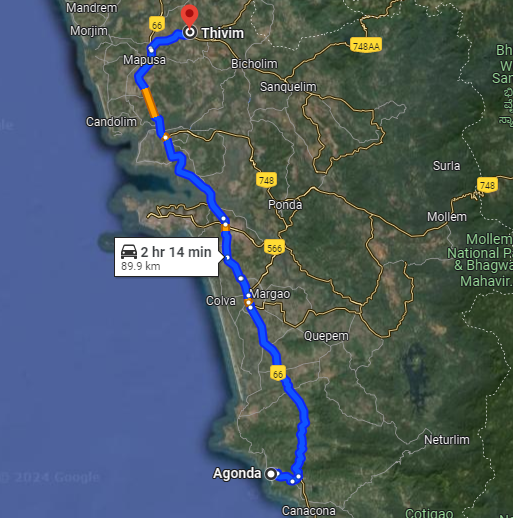 Agonda to Thivim