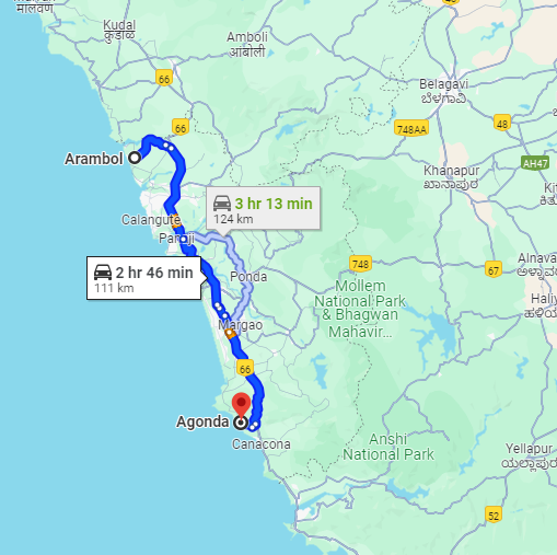 Arambol to Agonda