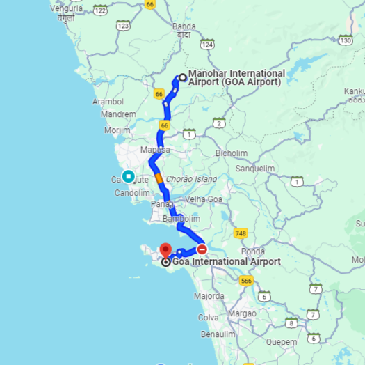 Mopa airport to dabolim airport Route Mopa airport to dabolim airport Route