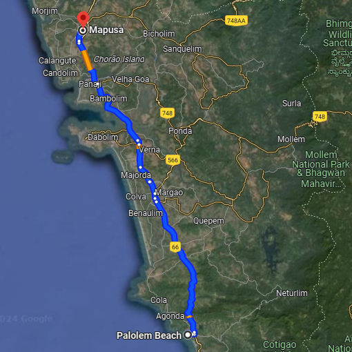Palolem to Mapusa