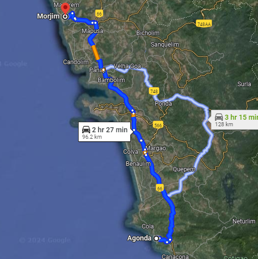 Agonda to Morjim Agonda to Morjim