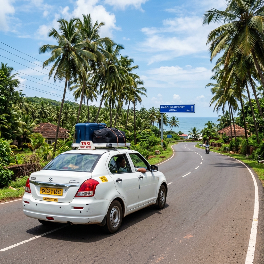 Taxi from Baga to Goa Airport