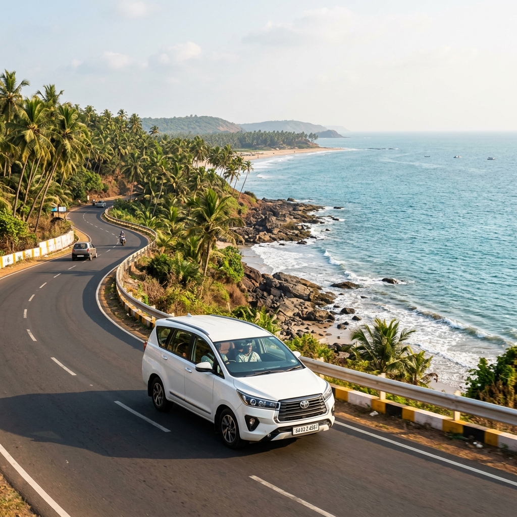 Toyota Innova Crysta premium SUV booking Goa