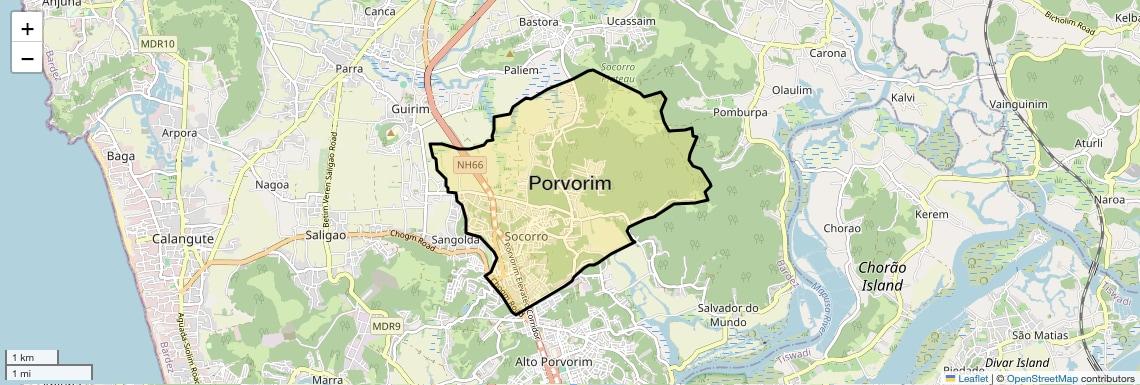 Porvorim - Cab Goa pickup location sightseeing spot. Showing real photo from Porvorim. Image 2 of 5.