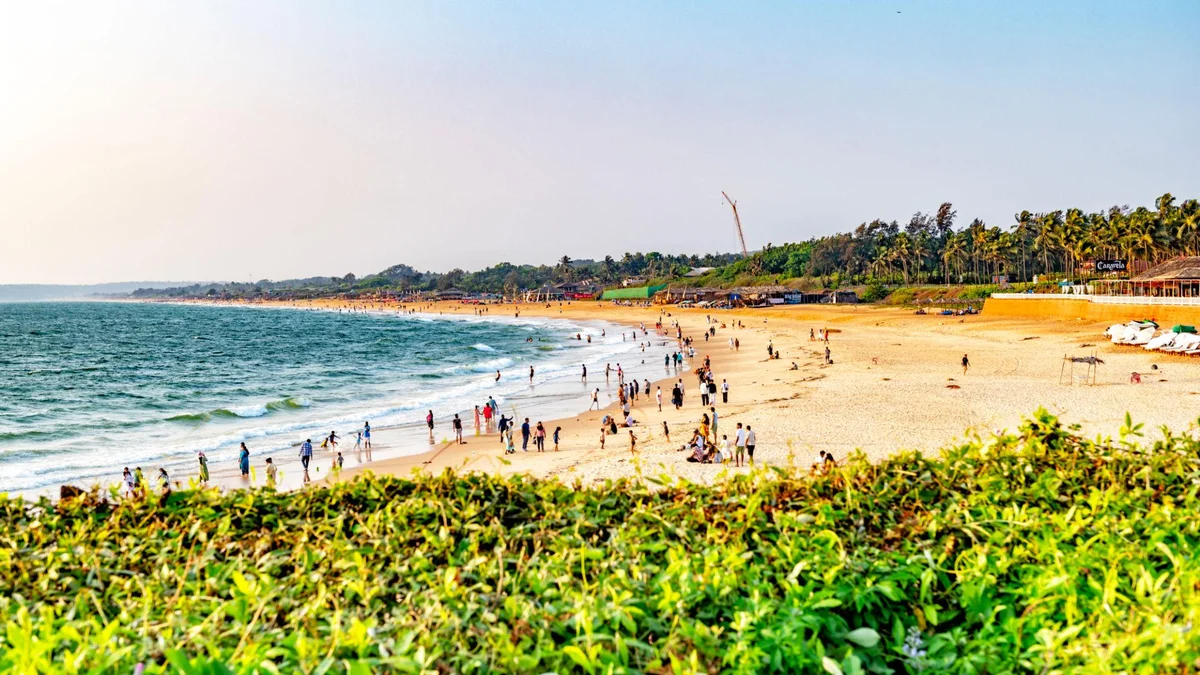 Sunny day at Candolim Beach Goa