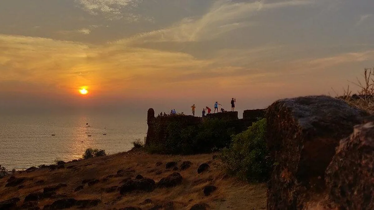 Scenic hilltop at Chapora Fort