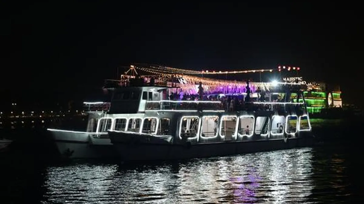 Evening Cruise Ship Mandovi River