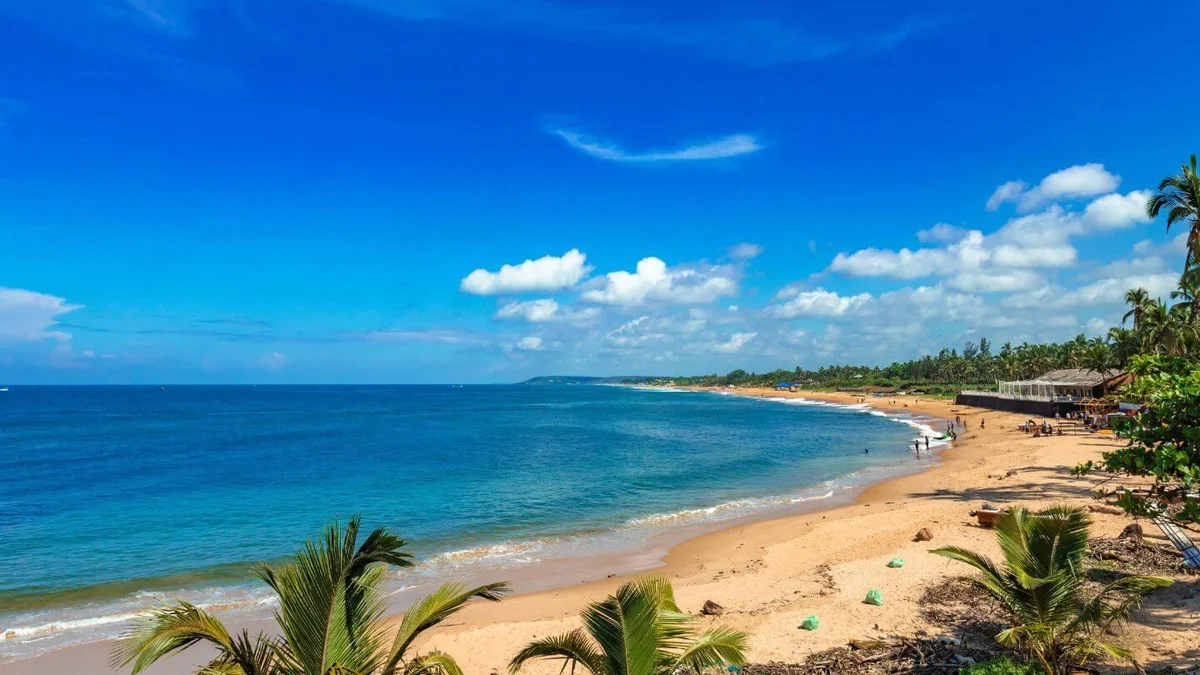 Scenic Sinquerim Beach near Fort Aguada Goa