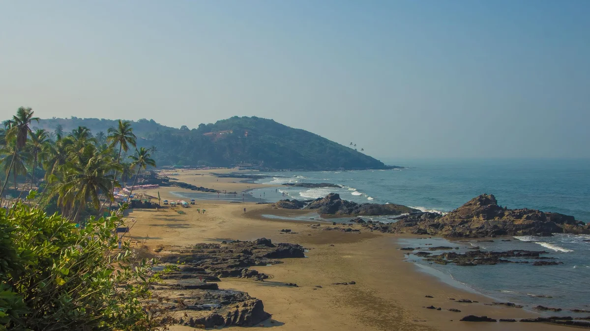Tourists at Vagator Beach Goa